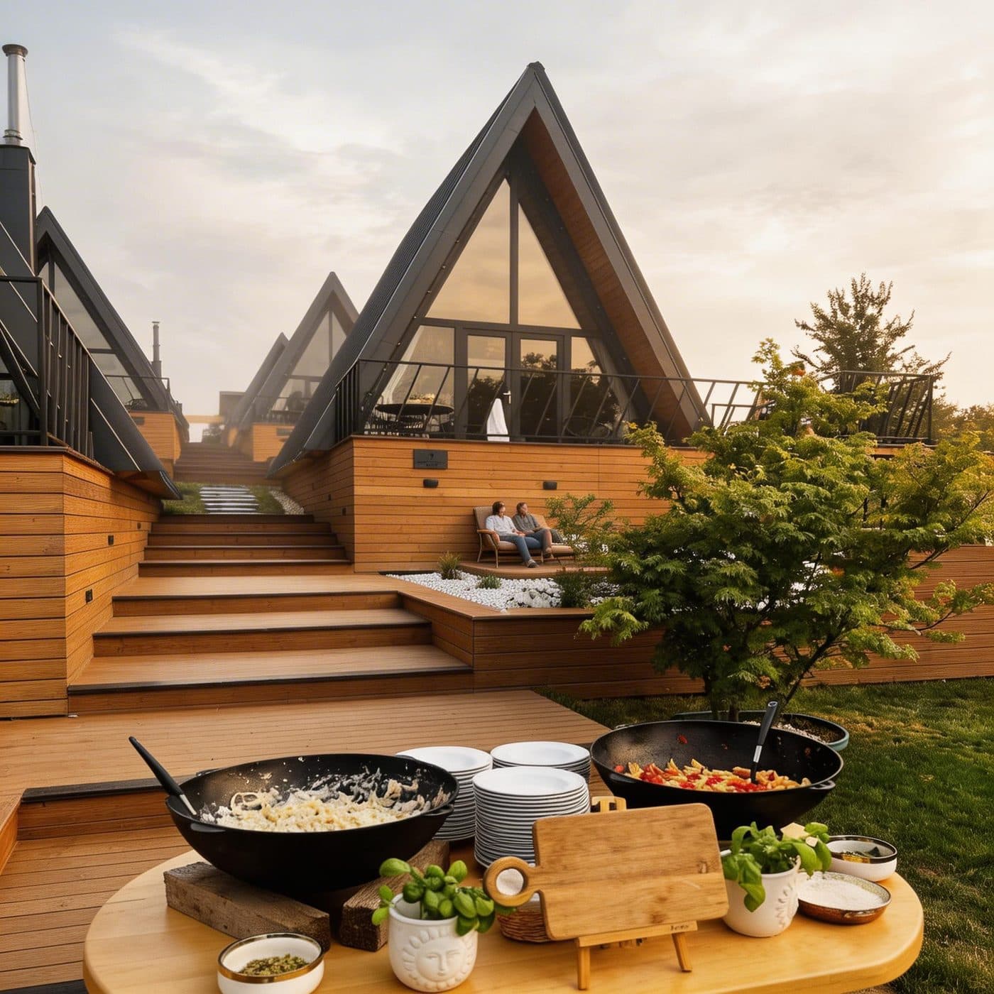 Deck · pôr do sol contemplativo