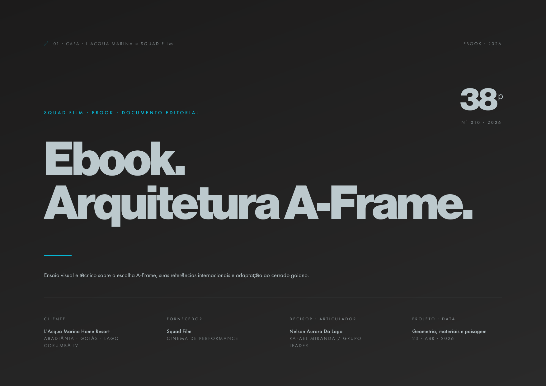 Capa · Ebook Arquitetura A-Frame