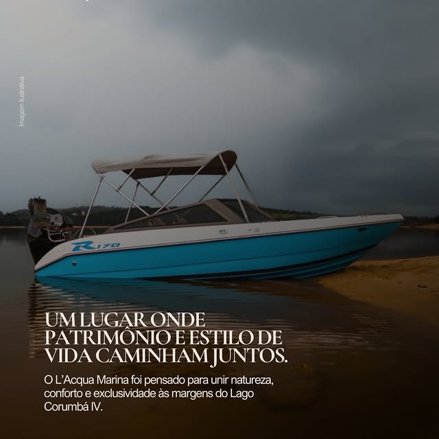 Um lugar onde patrimônio e estilo de vida caminham juntos.

O L’Acqua Marina foi pensado para quem busca mais do que um imóvel: um espaço onde natureza, tranquilidade e momentos especiais fazem parte da rotina.

Um projeto que une experiência, lazer e potencial de valorização às margens do Lago Corumbá IV.

📩 Mande um direct e conheça todos os detalhes do empreendimento.